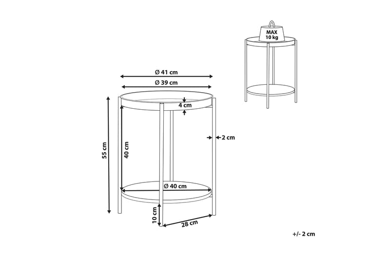 Galileo Sidebord 41 cm - Svart/Mørkt tre - Møbler - Bord - Avlastningsbord - Lampebord & sidebord