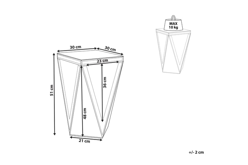 Garett Sidebord 30 cm - Sølv - Møbler - Bord - Avlastningsbord - Lampebord & sidebord