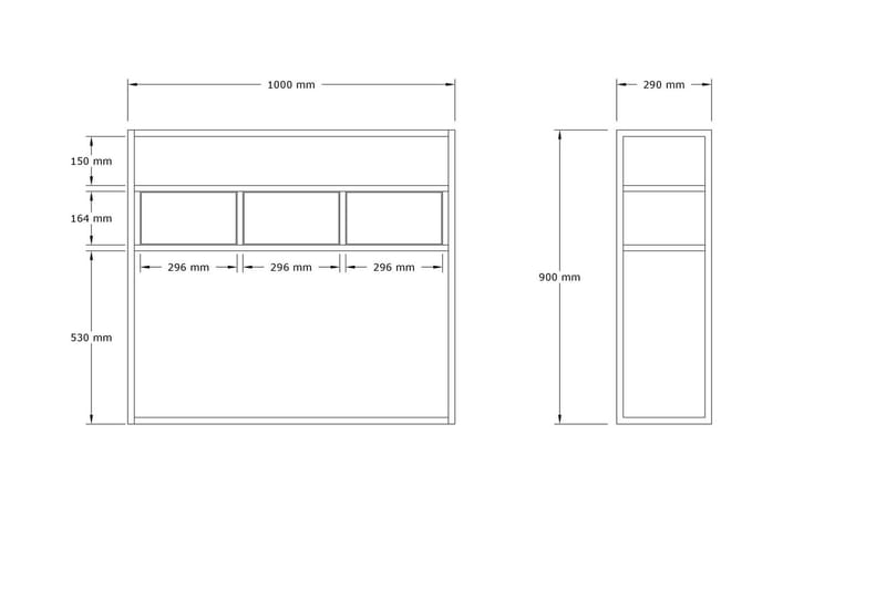 Ham Konsollbord 100 cm - Hvit Marmor - Møbler - Bord - Avlastningsbord - Gangbord