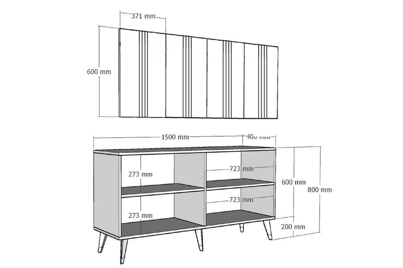 Harsum Konsollbord 150 cm - Antrasitt/Gull - Møbler - Bord - Avlastningsbord - Gangbord