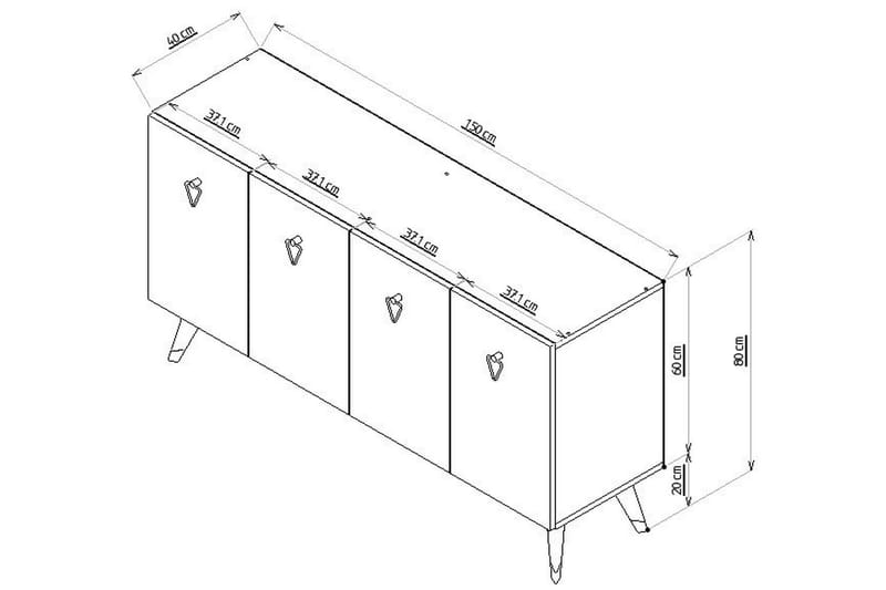 Hazelle Konsollbord 150 cm - Hvit/Gull - Møbler - Bord - Avlastningsbord - Gangbord