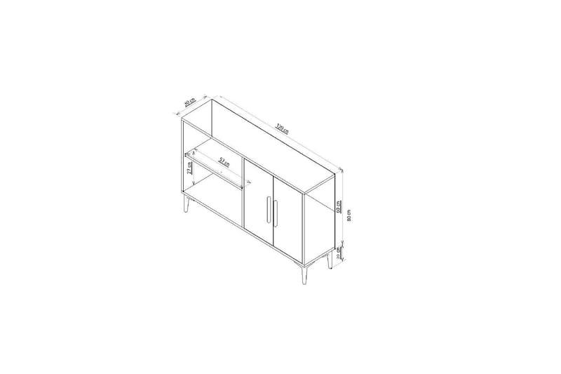 Ansel Konsollbord 120 cm - Eik - Møbler - Bord - Avlastningsbord - Konsollbord