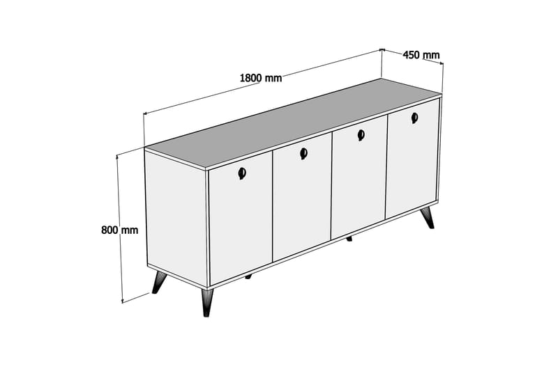 Athodna Konsollbord 180 cm - Mørkebrun - Møbler - Bord - Avlastningsbord - Konsollbord