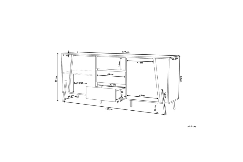 Blackpool Konsollbord 177 cm - Tre / Natur - Møbler - Bord - Avlastningsbord - Konsollbord