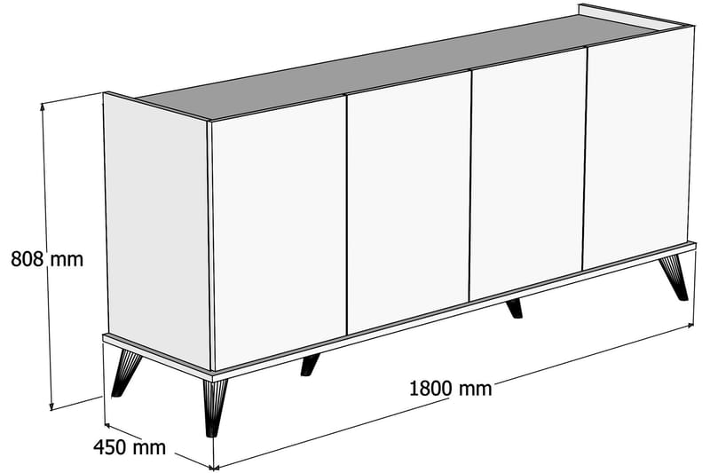 Challur Konsollbord 180 cm - Hvit - Møbler - Bord - Avlastningsbord - Konsollbord