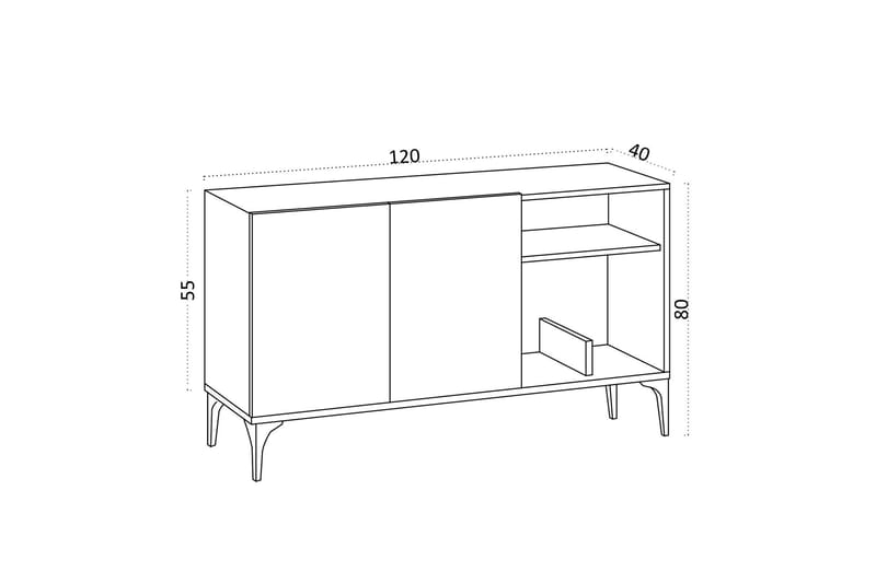 Desgrar Konsollbord 120x80 cm - Blå - Møbler - Bord - Avlastningsbord - Konsollbord