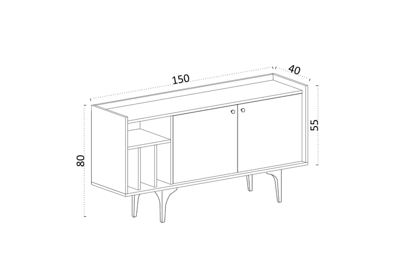 Desgrar Konsollbord 150x80 cm - Hvit - Møbler - Bord - Avlastningsbord - Konsollbord