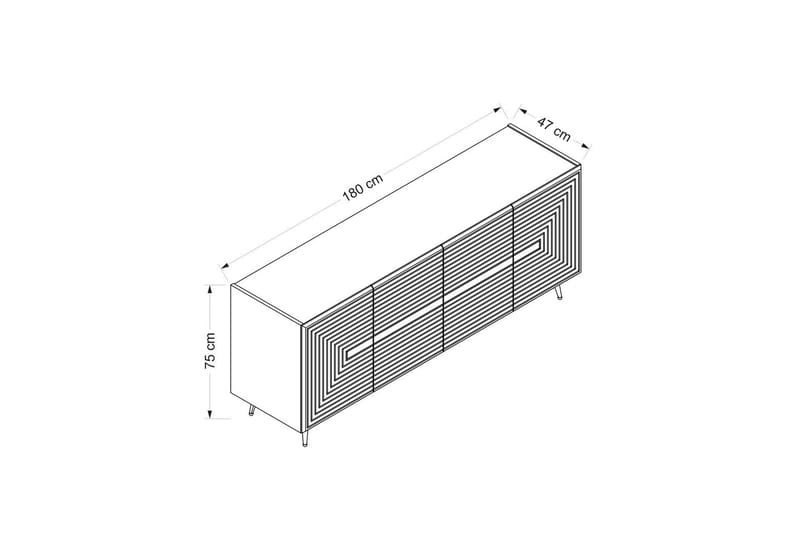 Jose Konsollbord 180 cm - Antrasitt - Møbler - Bord - Avlastningsbord - Konsollbord