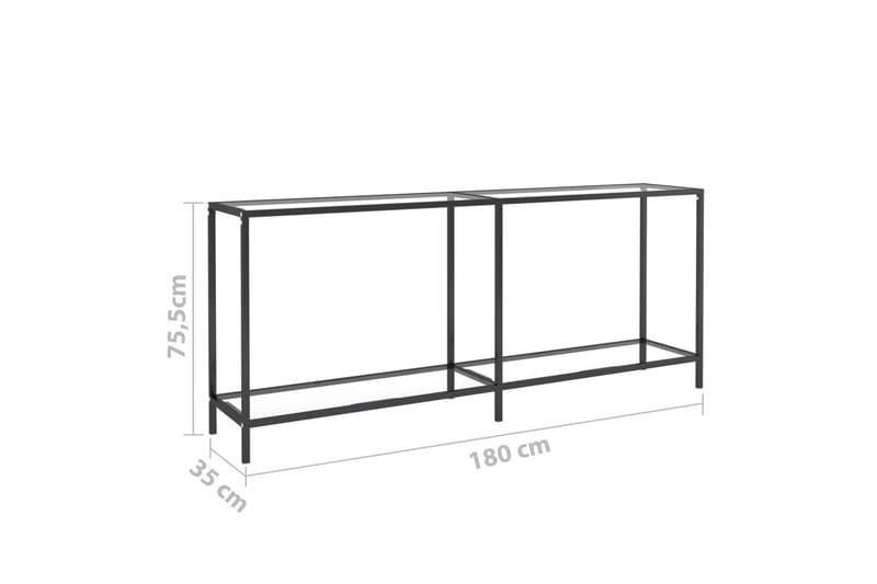 Konsollbord gjennomsiktig 180x35x75,5 cm herdet glass - Gjennomsiktig - Møbler - Bord - Avlastningsbord - Konsollbord