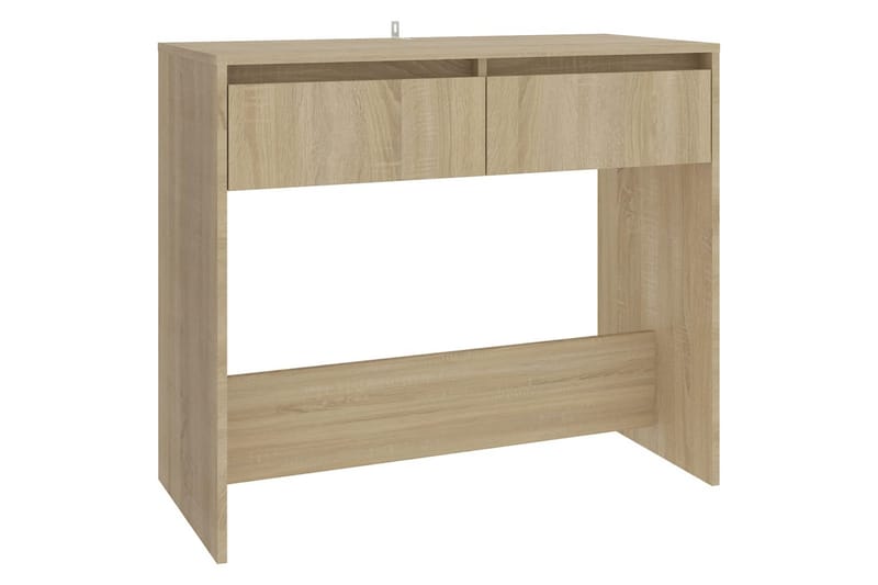 Konsollbord sonoma eik 89x41x76,5 cm stål - Beige - Møbler - Bord - Avlastningsbord - Konsollbord