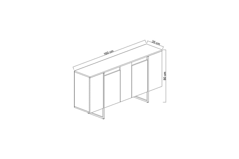 Luxe Konsollbord 160 cm - Grå/Gull - Møbler - Bord - Avlastningsbord - Konsollbord