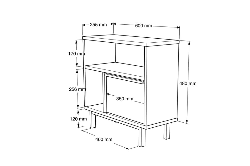 Manuja Skjenk 60 cm - Eik - Møbler - Bord - Avlastningsbord - Konsollbord