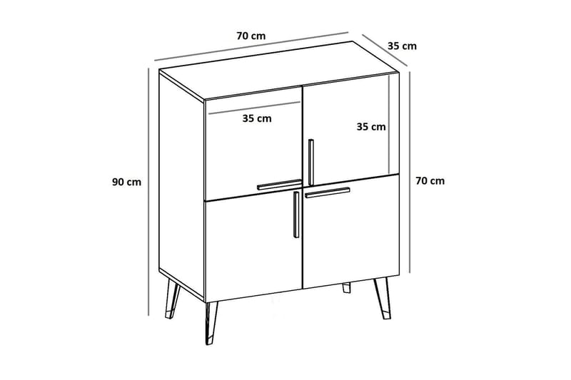 Rinorea Konsollbord 70x90 cm - Blå - Møbler - Bord - Avlastningsbord - Konsollbord