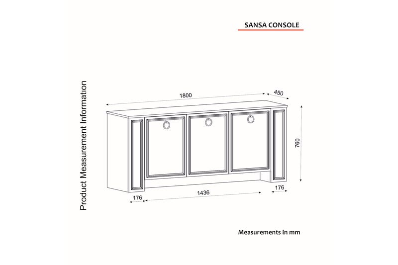 Thituk Avlastningsbord 180 cm - Teak/Hvit - Møbler - Bord - Avlastningsbord - Konsollbord