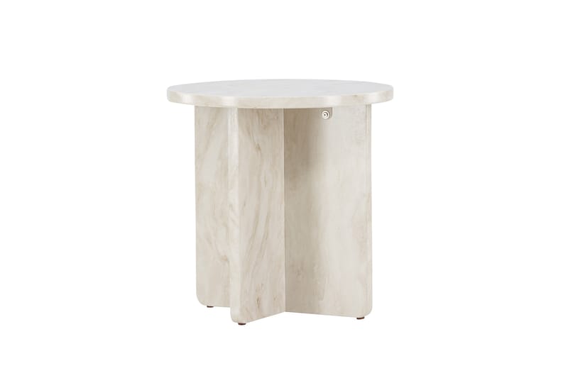 Ålesund Travertin Sidebord 50 cm - Beige - Møbler - Bord - Avlastningsbord - Lampebord & sidebord