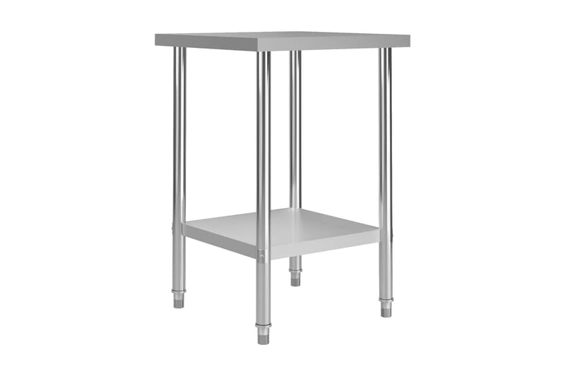 Arbeidsbord for kjøkken 60x60x85 cm rustfritt stål - Lampebord & sidebord - Brettbord og småbord