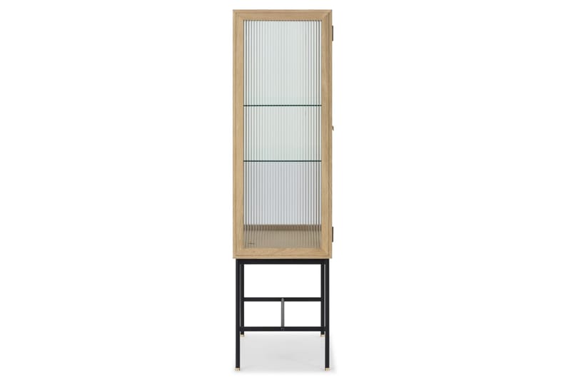 Jelric Vitrineskap 42 cm dybde 80 cm bredde 155 cm høyde - Natur - Møbler - Bord - Avlastningsbord - Lampebord & sidebord