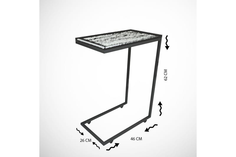 Maddeson Side Avlastningsbord 46 cm - Svart / Hvit - Møbler - Bord - Avlastningsbord - Lampebord & sidebord