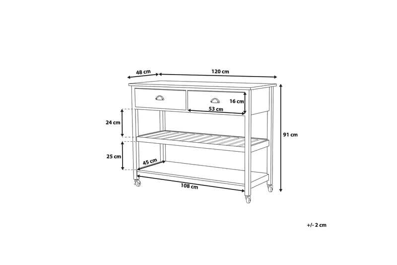 Shawano Serveringsbord 120 cm - Svart - Møbler - Bord - Avlastningsbord - Lampebord & sidebord