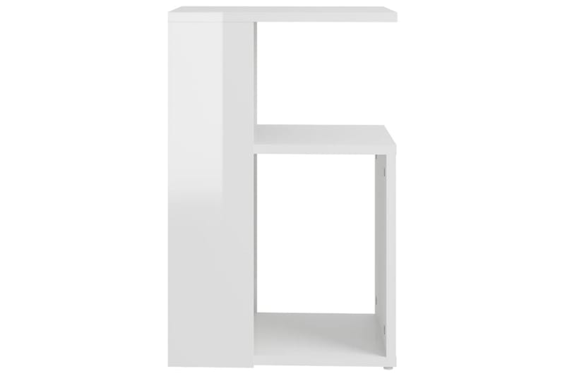 Sidebord høyglans hvit 36x30x56 cm sponplate - Hvit - Møbler - Bord - Avlastningsbord - Lampebord & sidebord