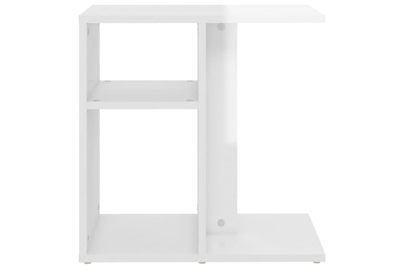 Sidebord høyglans hvit 50x30x50 cm sponplate - Hvit - Lampebord & sidebord - Brettbord og småbord