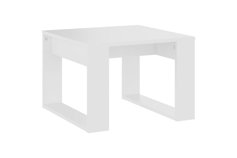 Sidebord hvit 50x50x35 cm sponplate - Hvit - Møbler - Bord - Avlastningsbord - Lampebord & sidebord