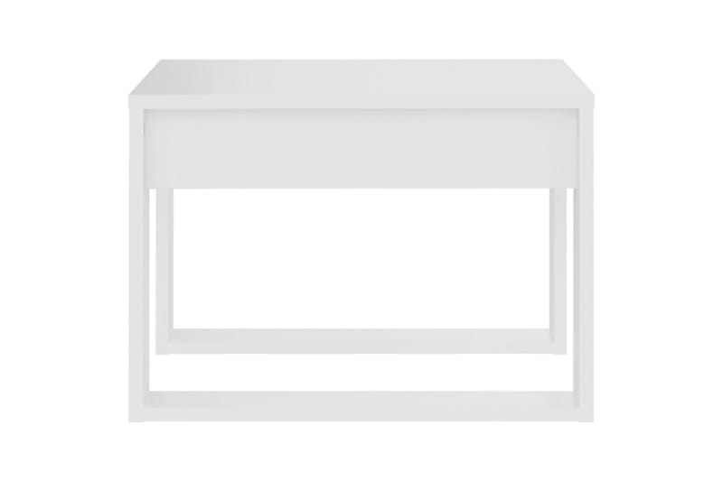 Sidebord hvit 50x50x35 cm sponplate - Hvit - Møbler - Bord - Avlastningsbord - Lampebord & sidebord