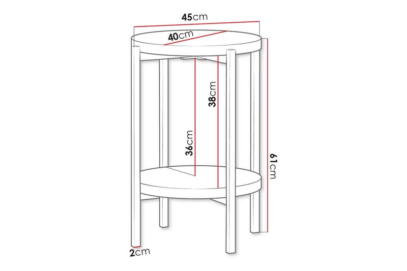 Staffin Sidebord - Svart - Møbler - Bord - Avlastningsbord - Lampebord & sidebord