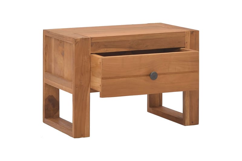 Nattbord 50x30x35 cm heltre teak - Brun - Møbler - Bord - Avlastningsbord - Sengebord & nattbord