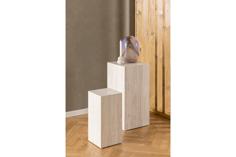 Samon Pedestal - Beige - Møbler - Bord - Avlastningsbord - Pidestall & søylebord