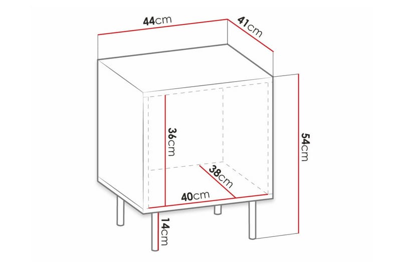 Juniskär Nattbord 44 cm - Svart - Møbler - Bord - Avlastningsbord - Sengebord & nattbord