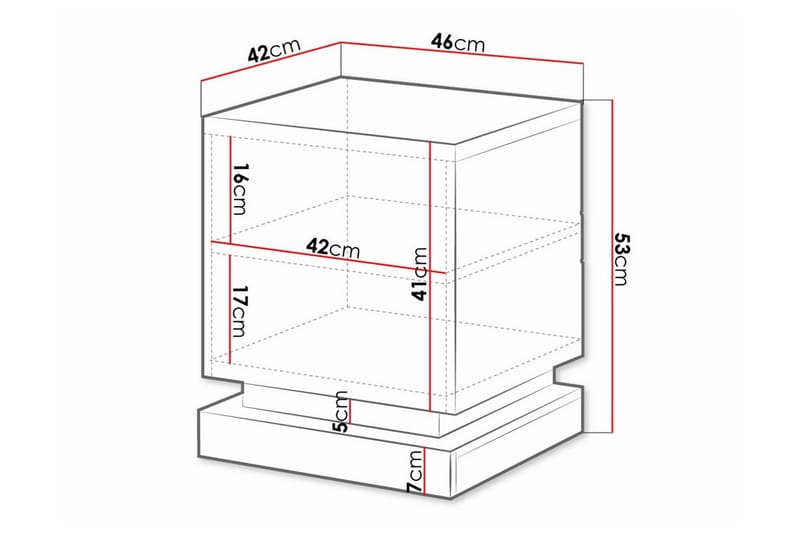 Juniskär Nattbord 46 cm - Hvid - Møbler - Bord - Avlastningsbord - Sengebord & nattbord