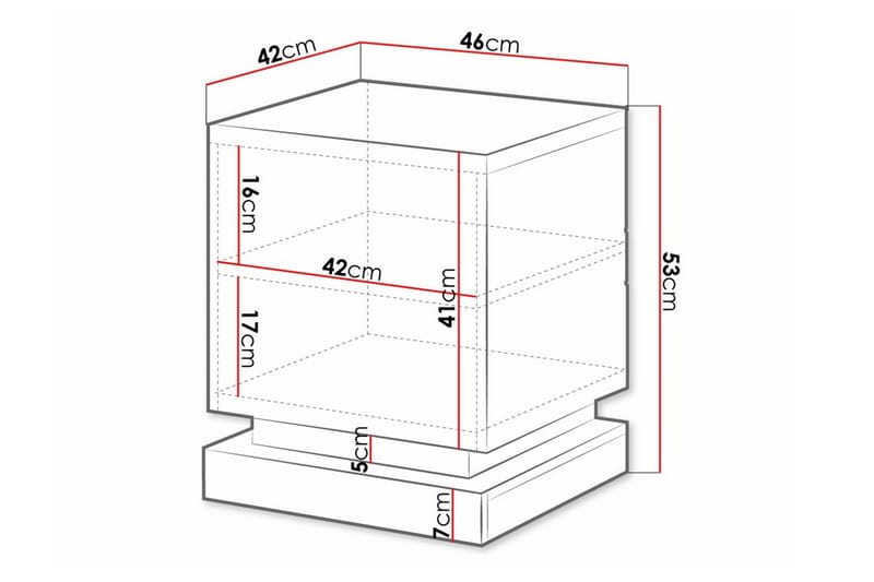 Juniskär Nattbord 46 cm - Svart - Møbler - Bord - Avlastningsbord - Sengebord & nattbord