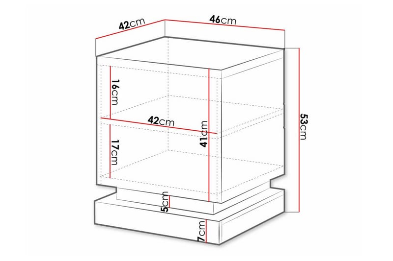 Juniskär Nattbord 46 cm - Svart - Møbler - Bord - Avlastningsbord - Sengebord & nattbord