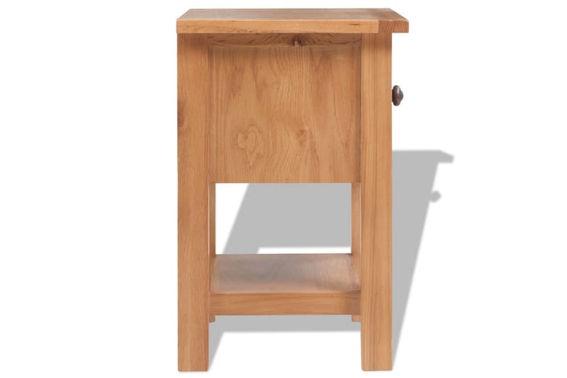 Nattbord 2 stk 36x30x47 cm heltre eik - Brun - Møbler - Bord - Avlastningsbord - Sengebord & nattbord