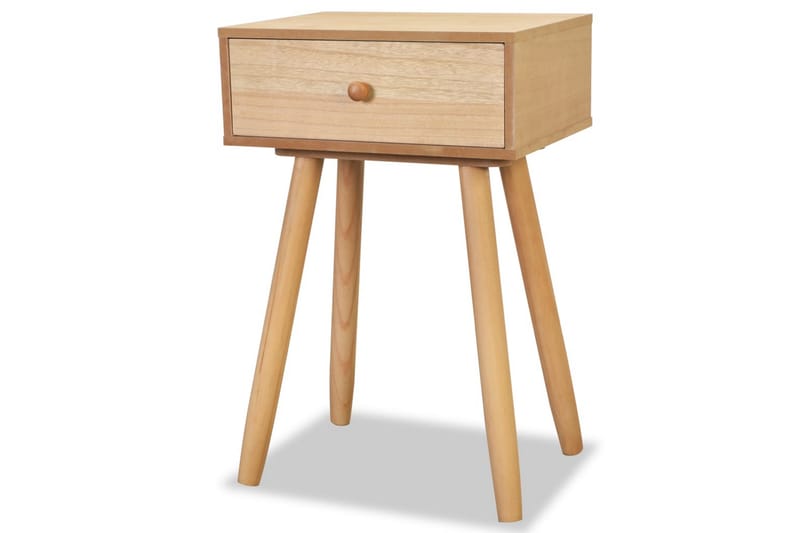 Nattbord 2 stk heltre furu 40x30x61 cm brun - Furu - Møbler - Bord - Avlastningsbord - Sengebord & nattbord