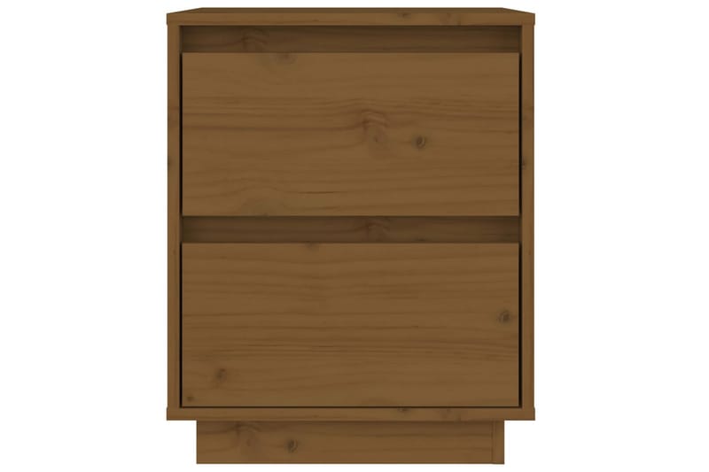 Nattbord 2 stk honningbrun 40x35x50 cm heltre furu - Brun - Møbler - Bord - Avlastningsbord - Sengebord & nattbord