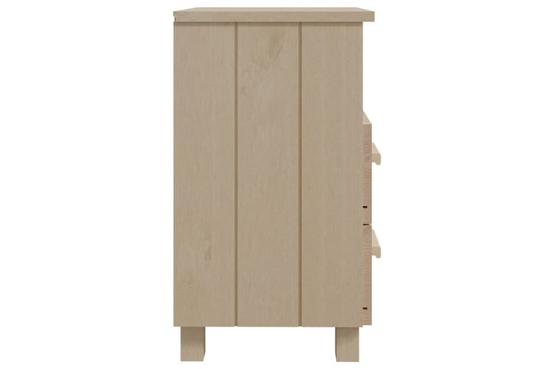 Nattbord 2 stk honningbrun 40x35x62 cm heltre furu - Brun - Møbler - Bord - Avlastningsbord - Sengebord & nattbord