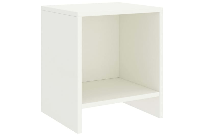 Nattbord 2 stk hvit 35x30x40 cm heltre furu - Hvit - Møbler - Bord - Avlastningsbord - Sengebord & nattbord