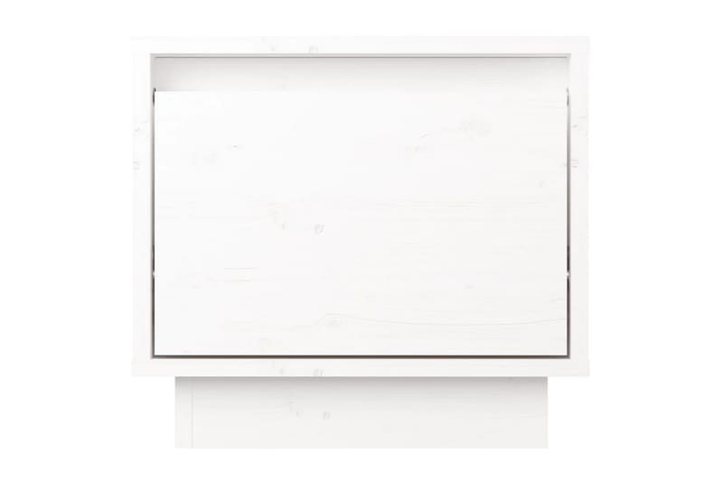 Nattbord 2 stk hvit 35x34x32 cm heltre furu - Hvit - Møbler - Bord - Avlastningsbord - Sengebord & nattbord