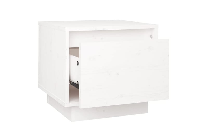 Nattbord 2 stk hvit 35x34x32 cm heltre furu - Hvit - Møbler - Bord - Avlastningsbord - Sengebord & nattbord