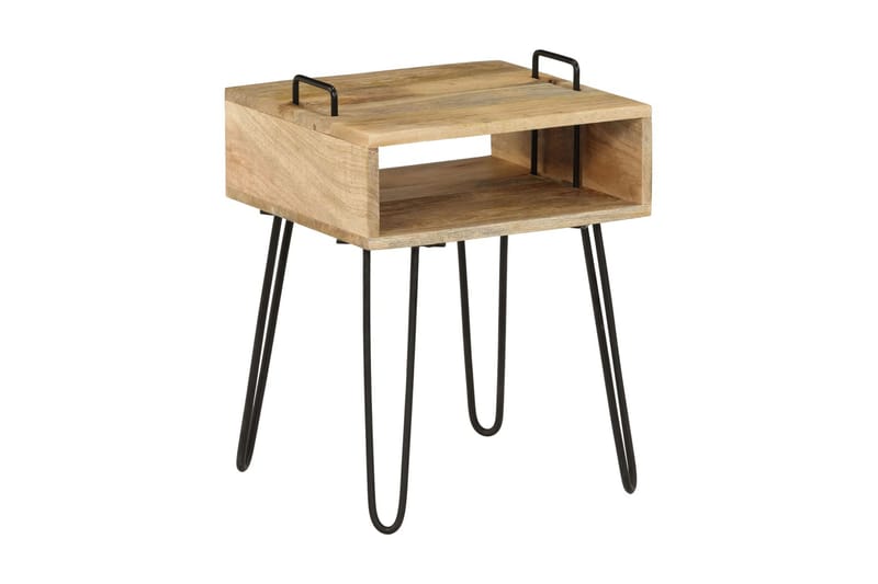 Nattbord heltre mango 40x34x47 cm - Møbler - Bord - Avlastningsbord - Sengebord & nattbord