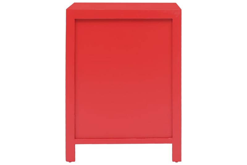 Nattbord rød 38x28x52 cm keisertre - Rød - Møbler - Bord - Avlastningsbord - Sengebord & nattbord