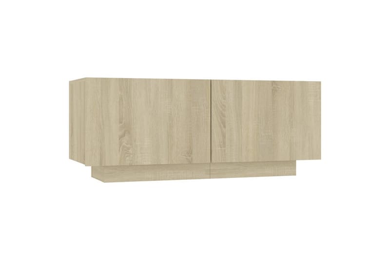 Nattbord sonoma eik 100x35x40 cm sponplate - Brun - Møbler - Bord - Avlastningsbord - Sengebord & nattbord