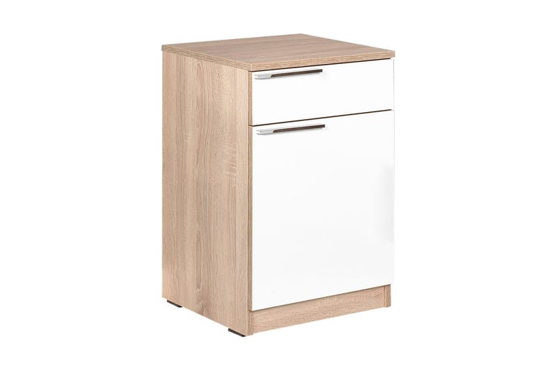 Nightstand Eik-Sonoma|Hvit - Møbler - Bord - Avlastningsbord - Sengebord & nattbord