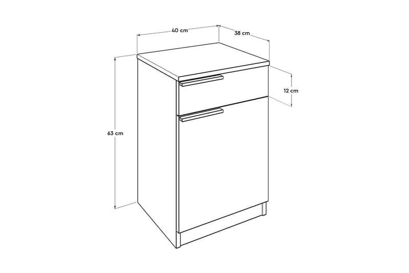 Nightstand Eik-Sonoma|Hvit - Møbler - Bord - Avlastningsbord - Sengebord & nattbord