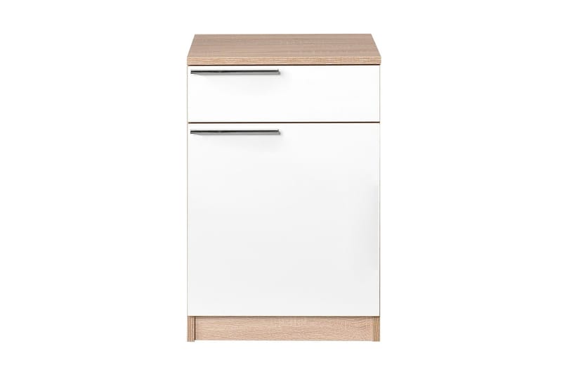 Nightstand Eik-Sonoma|Hvit - Møbler - Bord - Avlastningsbord - Sengebord & nattbord