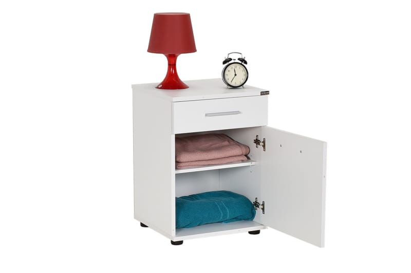 Nightstand Hvit - Møbler - Bord - Avlastningsbord - Sengebord & nattbord