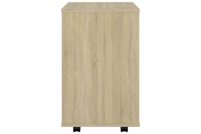 Rulleskap sonoma eik 46x36x59 cm sponplate - Brun - Møbler - Bord - Avlastningsbord - Sengebord & nattbord