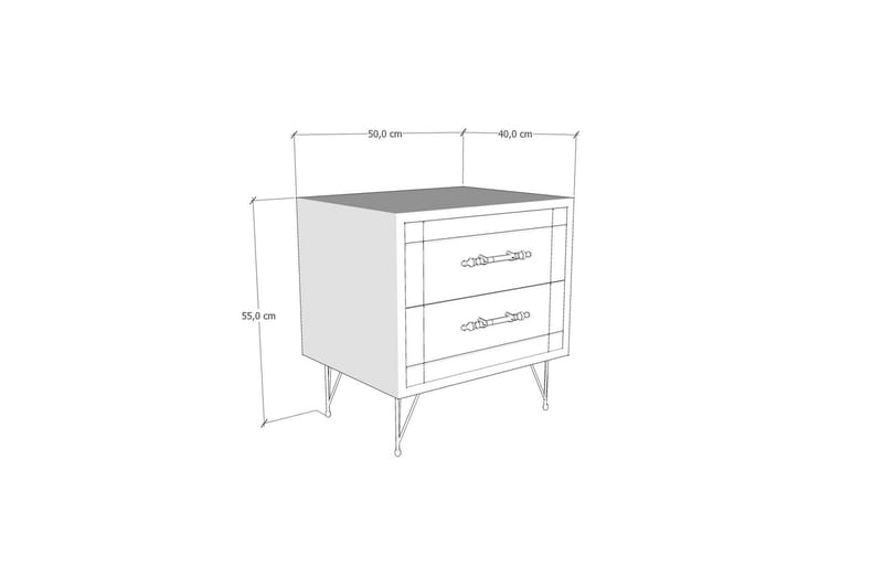 Sumar Nattbord 50 cm - Hvit - Møbler - Bord - Avlastningsbord - Sengebord & nattbord